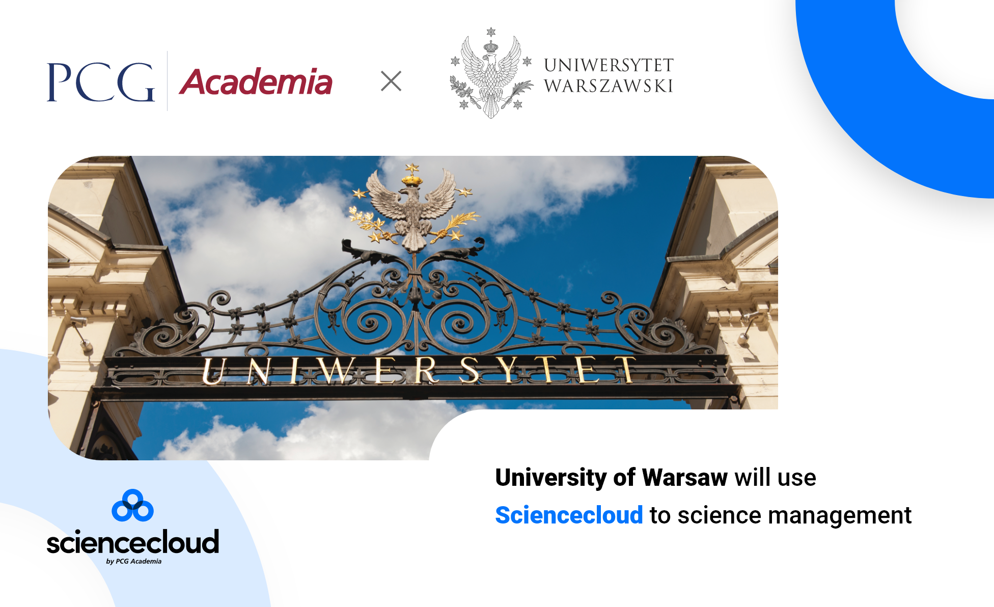 University of Warsaw will use Sciencecloud for science management - PCG ...