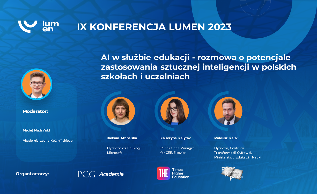 LUMEN 2023: AI W Służbie Edukacji I Nauki – O Potencjale Zastosowania ...