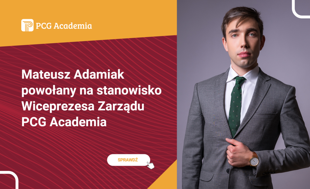 Mateusz Adamiak appointed Vice President of PCG Academia